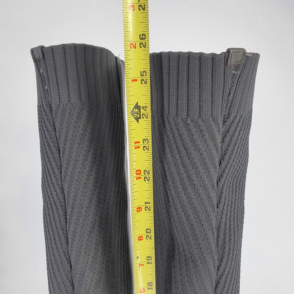 $240 Vince Camuto Majestie Over The Knee Boots Leather Knit Gray 9M Minimalist - Picture 10 of 13
